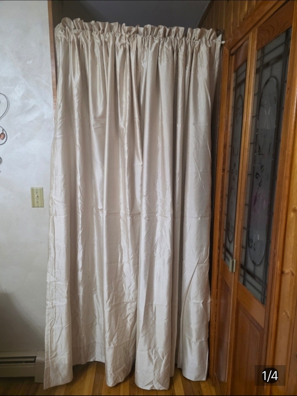 Neutral Cream Curtain Panel